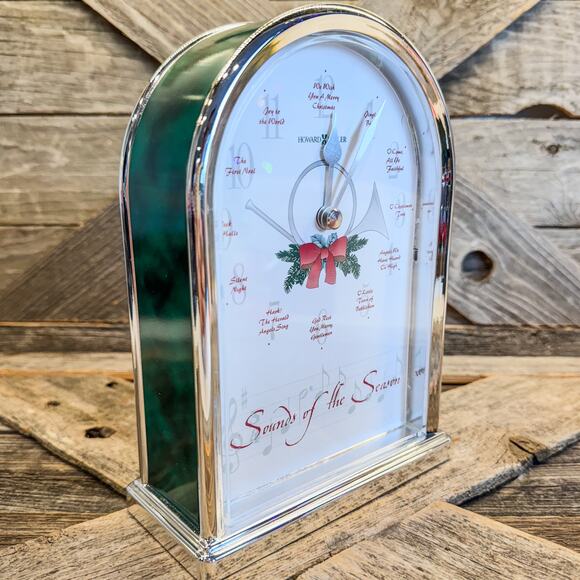Sounds of the Season Musical Tabletop Clock by Howard Miller, Model 645-687 - Picture 6 of 14